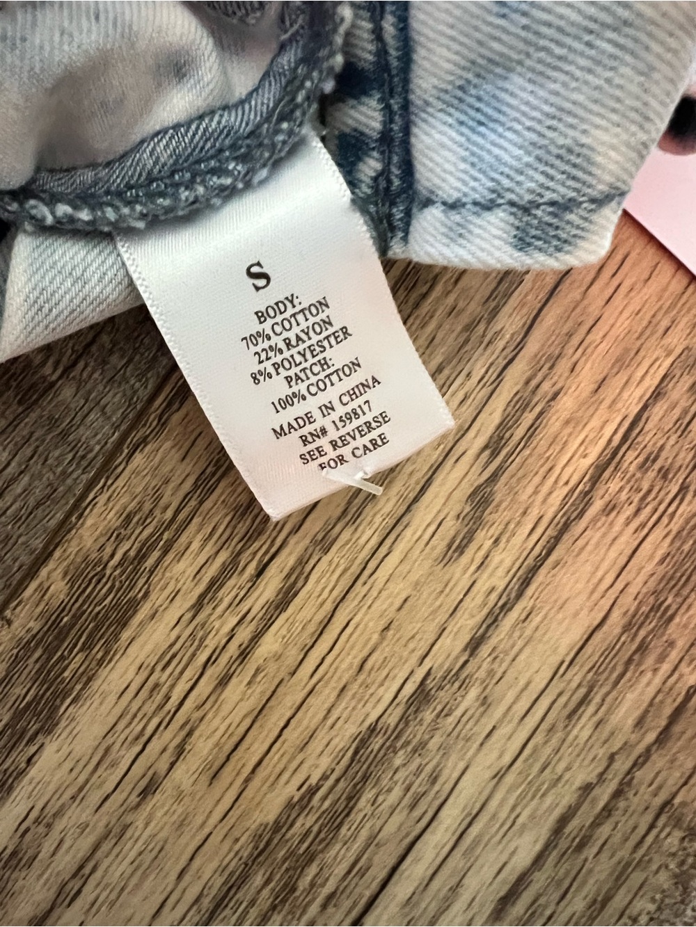 Altar’s state floral denim vest size small NWTs - Picture 11 of 16